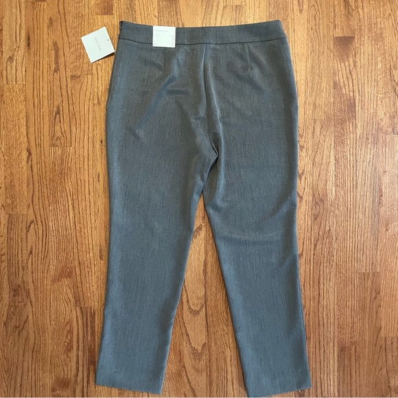 NWT Ellen Tracy Gray Modern Slim Mid Rise Side Zip Ankle Pants size 10 - Picture 6 of 12
